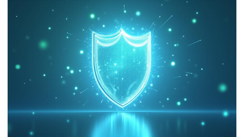 Иллюстрация защиты данных: щит над массивом данных